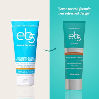 eb5 Exfoliating AHA Cleansing Lotion – Gentle Anti-Aging Cleanser for Glowing Skin, 6 Fl Oz Avelisse