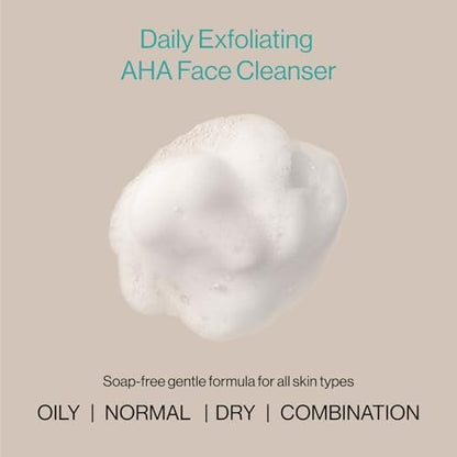 eb5 Exfoliating AHA Cleansing Lotion – Gentle Anti-Aging Cleanser for Glowing Skin, 6 Fl Oz Avelisse