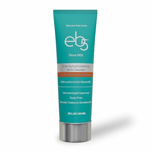 eb5 Exfoliating AHA Cleansing Lotion – Gentle Anti-Aging Cleanser for Glowing Skin, 6 Fl Oz Avelisse