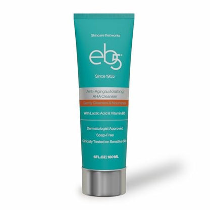 eb5 Exfoliating AHA Cleansing Lotion – Gentle Anti-Aging Cleanser for Glowing Skin, 6 Fl Oz Avelisse