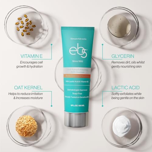 eb5 Exfoliating AHA Cleansing Lotion – Gentle Anti-Aging Cleanser for Glowing Skin, 6 Fl Oz Avelisse