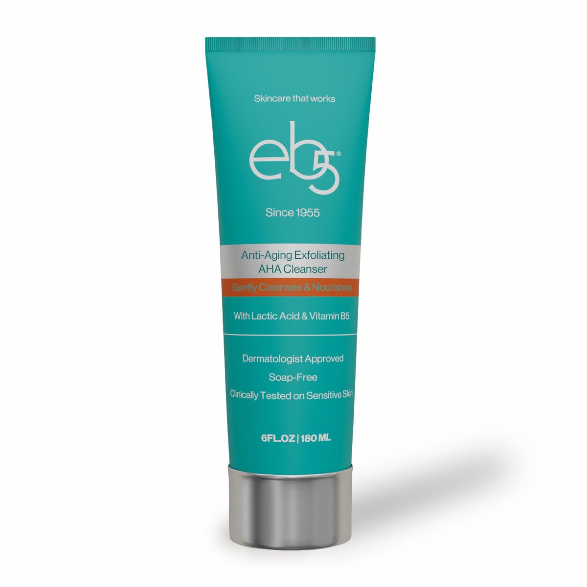 eb5 Exfoliating AHA Cleansing Lotion – Gentle Anti-Aging Cleanser for Glowing Skin, 6 Fl Oz Avelisse