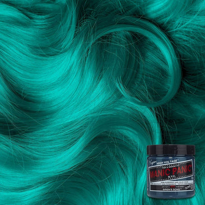 MANIC PANIC Classic Siren's Song Semi Permanent Hair Color - Neon Blue-Green Hair Dye (4oz) - Vegan & Cruelty-Free Avelisse