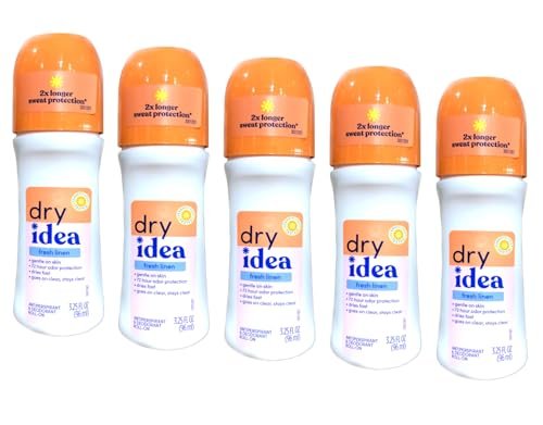Dry Idea Fresh Linen Roll-On Antiperspirant Deodorant, 3.25 oz (Pack of 5) Avelisse