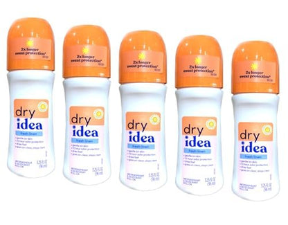 Dry Idea Fresh Linen Roll-On Antiperspirant Deodorant, 3.25 oz (Pack of 5) Avelisse