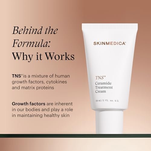SkinMedica TNS Ceramide Treatment Facial Cream - Hydrating Moisturizer with Peptides & Ceramide Technology to Restore Skin's Moisture Balance & Barrier (2 Oz) Avelisse
