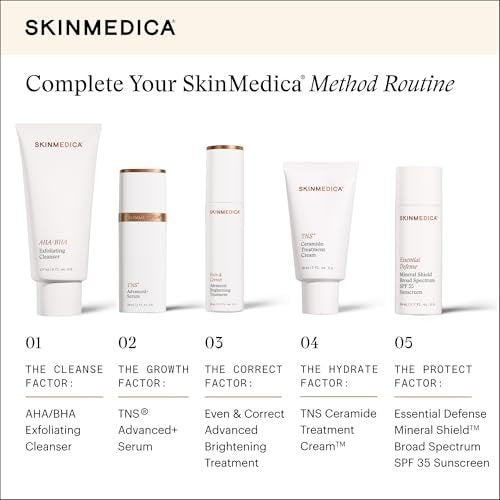 SkinMedica TNS Ceramide Treatment Facial Cream - Hydrating Moisturizer with Peptides & Ceramide Technology to Restore Skin's Moisture Balance & Barrier (2 Oz) Avelisse