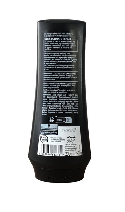 Gliss Kur Ultimate Repair Conditioner 6.76 fl oz - Intense Hair Repair