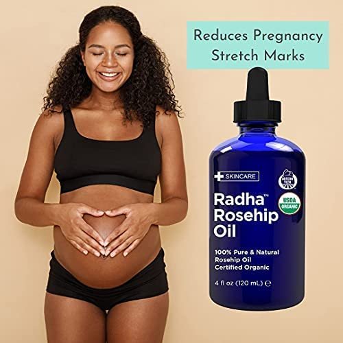 Radha Beauty 4 oz Organic Rosehip Seed Oil - 100% Pure Cold Pressed Carrier Oil for Face, Hair, Skin & Nails - görsel 7
