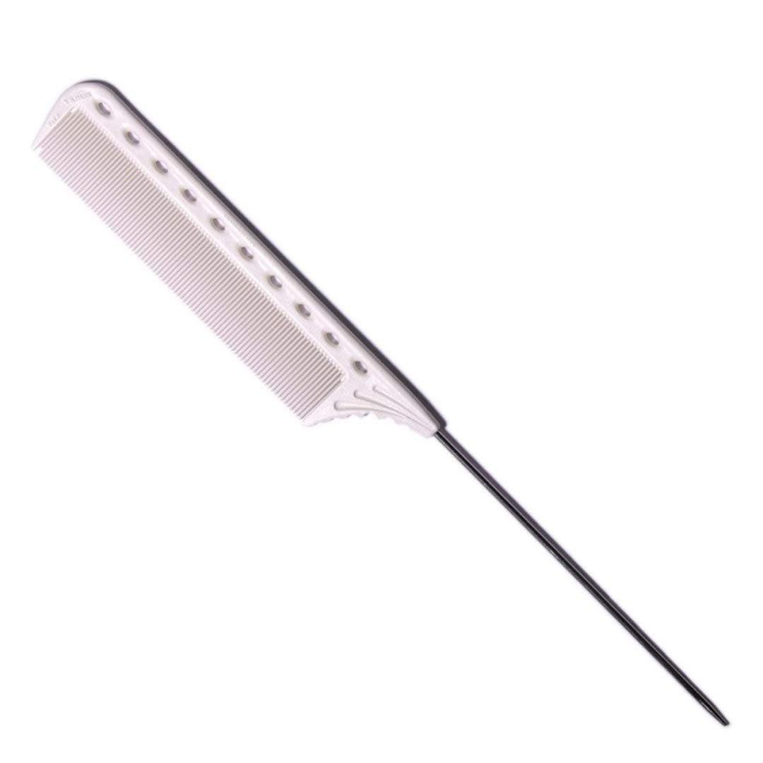 YS Park Comb 122 Extra Long Tail Comb - White, Ultem Plastic - görsel 3