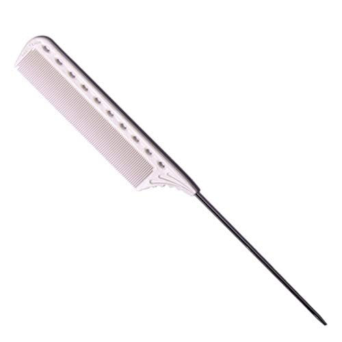 YS Park Comb 122 Extra Long Tail Comb - White, Ultem Plastic - görsel 4