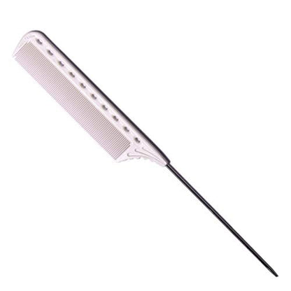 YS Park Comb 122 Extra Long Tail Comb - White, Ultem Plastic