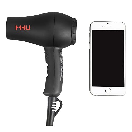 Mini Travel Hair Dryer 1000 Watts – Compact Ceramic Ionic Blow Dryer for RV & Pouring Art, Black Avelisse