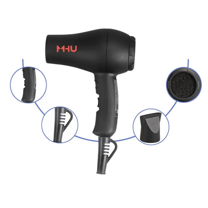 Mini Travel Hair Dryer 1000 Watts – Compact Ceramic Ionic Blow Dryer for RV & Pouring Art, Black Avelisse