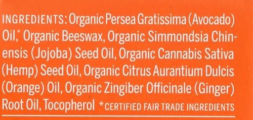 Dr. Bronner's Organic Lip Balm - Orange Ginger, 0.15 oz - Nourishing & Moisturizing Avelisse