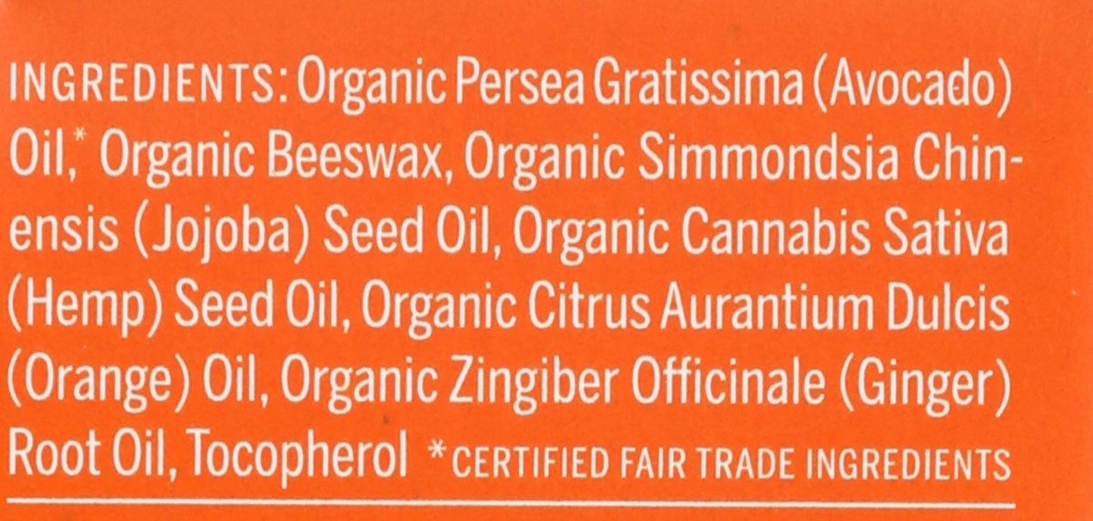 Dr. Bronner's Organic Lip Balm - Orange Ginger, 0.15 oz - Nourishing & Moisturizing Avelisse