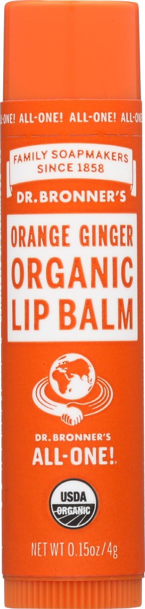 Dr. Bronner's Organic Lip Balm - Orange Ginger, 0.15 oz - Nourishing & Moisturizing Avelisse