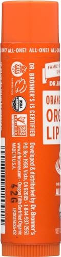 Dr. Bronner's Organic Lip Balm - Orange Ginger, 0.15 oz - Nourishing & Moisturizing Avelisse
