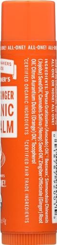 Dr. Bronner's Organic Lip Balm - Orange Ginger, 0.15 oz - Nourishing & Moisturizing Avelisse