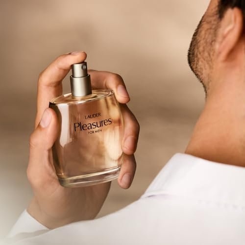 Estée Lauder Pleasures for Men Cologne Spray - 3.4 Fl Oz | Sandalwood, Citrus & Nectarine Avelisse
