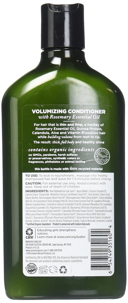 Avalon Organics Volumizing Conditioner, Rosemary, 11 Fl Oz Avelisse