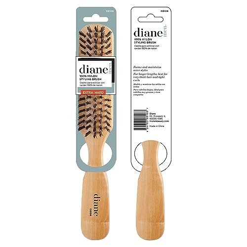 Diane 100% Nylon Bristle Styling Brush for Men and Barbers – Hard Bristles for Thick to Coarse Hair – Detangling, Styling & Wave Styles - görsel 11