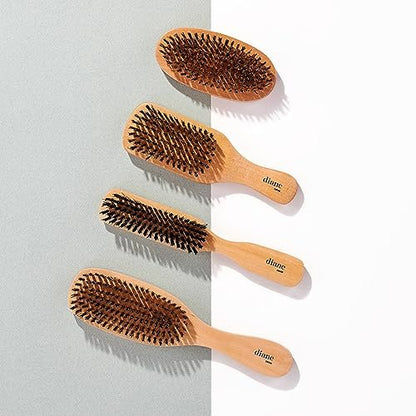 Diane 100% Nylon Bristle Styling Brush for Men and Barbers – Hard Bristles for Thick to Coarse Hair – Detangling, Styling & Wave Styles