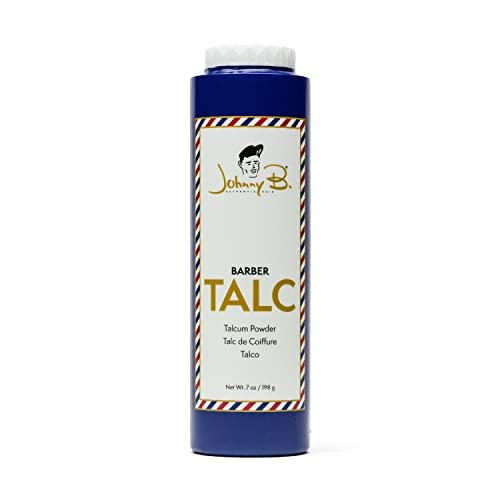 JOHNNY B. Professional Barber Talc Talcum Powder - 7 oz. - Premium Astringent Powder for Men Avelisse