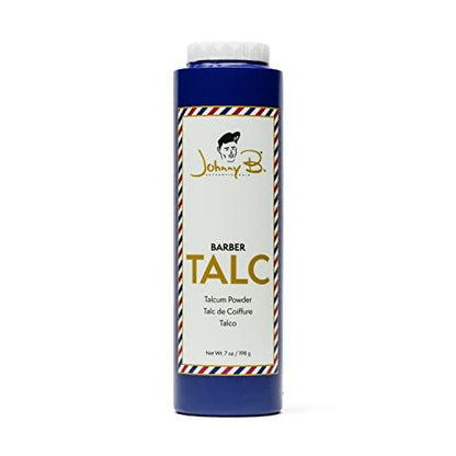 JOHNNY B. Professional Barber Talc Talcum Powder - 7 oz. - Premium Astringent Powder for Men Avelisse