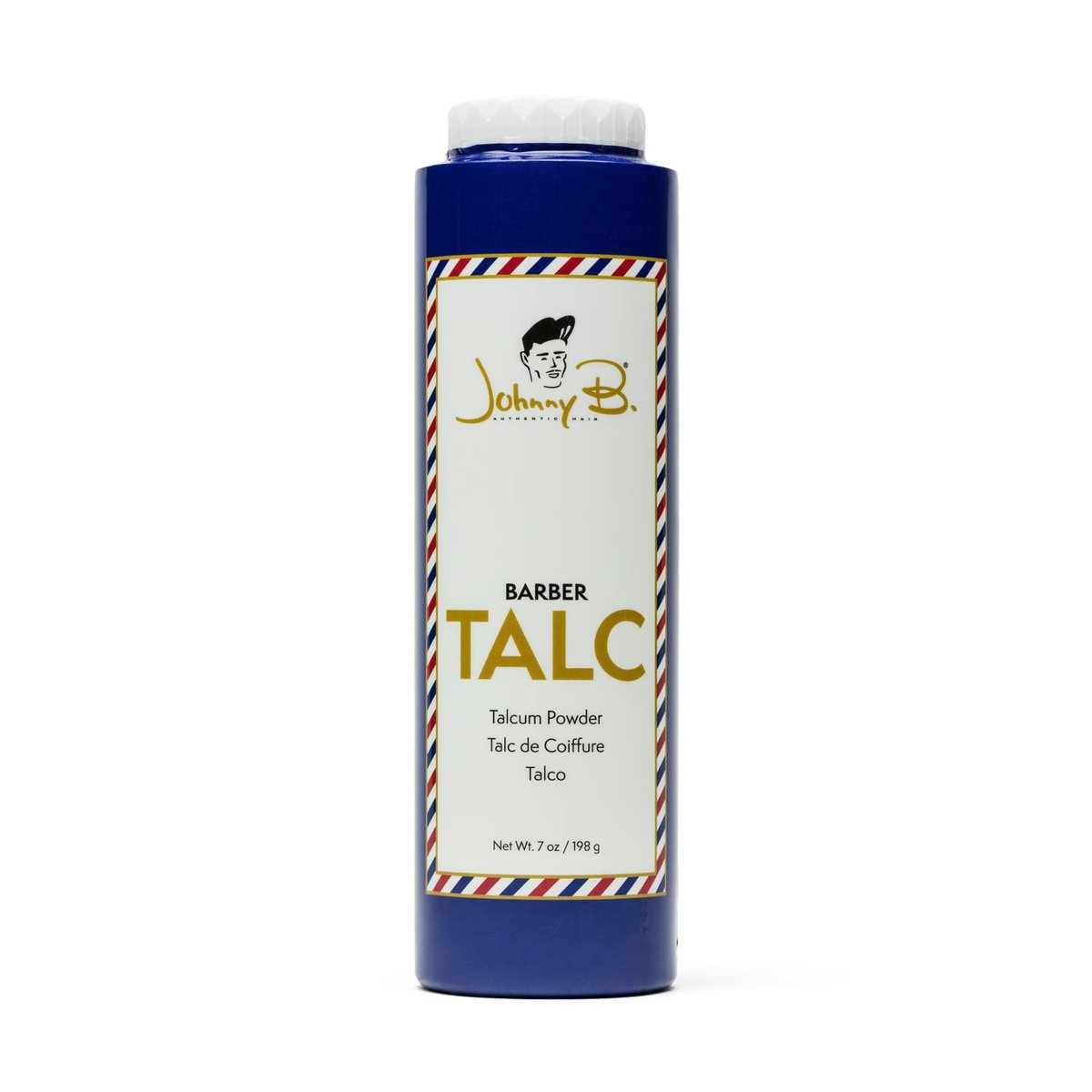 JOHNNY B. Professional Barber Talc Talcum Powder - 7 oz. - Premium Astringent Powder for Men Avelisse