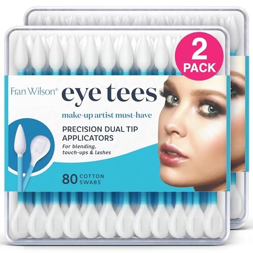 Fran Wilson Eye Tees Cotton Tips 80 Count (2 Pack) - Precision Makeup Applicator with Pointed and Rounded Ends - görsel 2