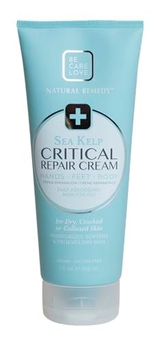 BCL Spa Critical Repair Cream with Organic Arnica Flower + Sea Kelp - Intensely Hydrating Argan Oil & Shea Butter for Dry, Cracked Feet - 7 Fl Oz