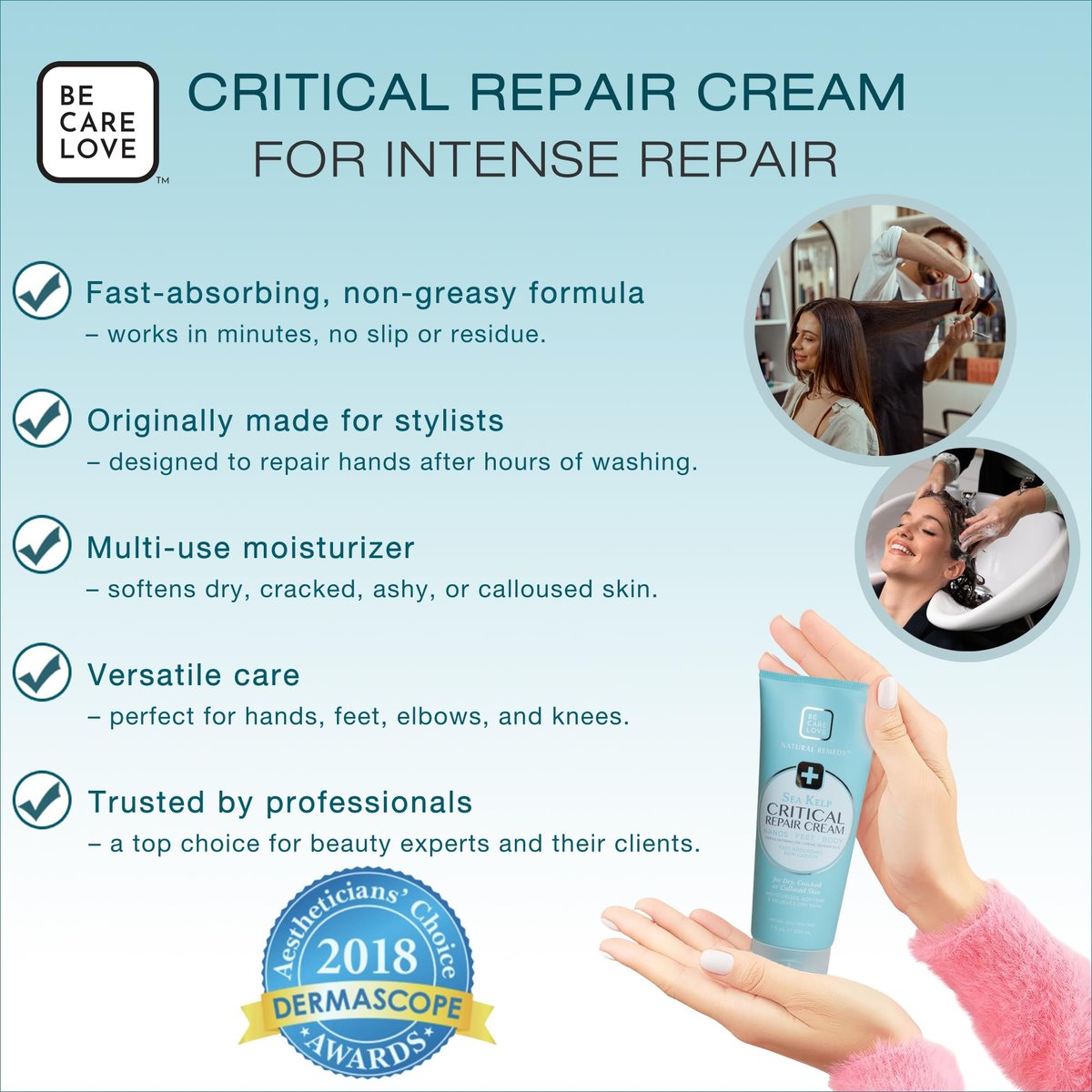 BCL Spa Critical Repair Cream with Organic Arnica Flower + Sea Kelp - Intensely Hydrating Argan Oil & Shea Butter for Dry, Cracked Feet - 7 Fl Oz - görsel 4