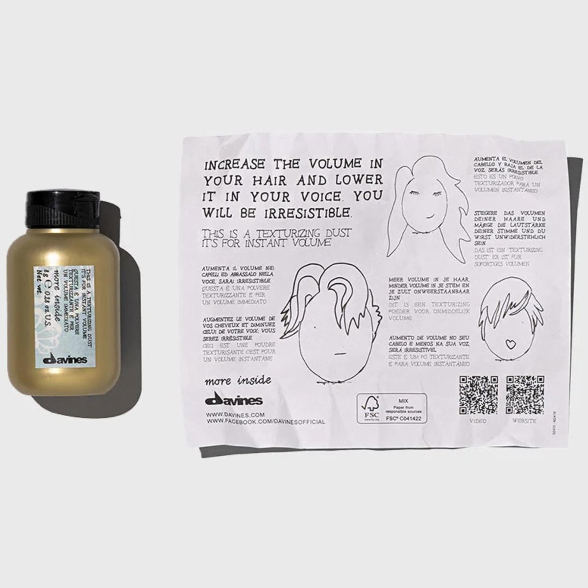Davines This Is A Texturizing Dust Powder - Medium Hold Instant Volume for Root Lift, Matte Texture & Grip, 0.28 oz Avelisse