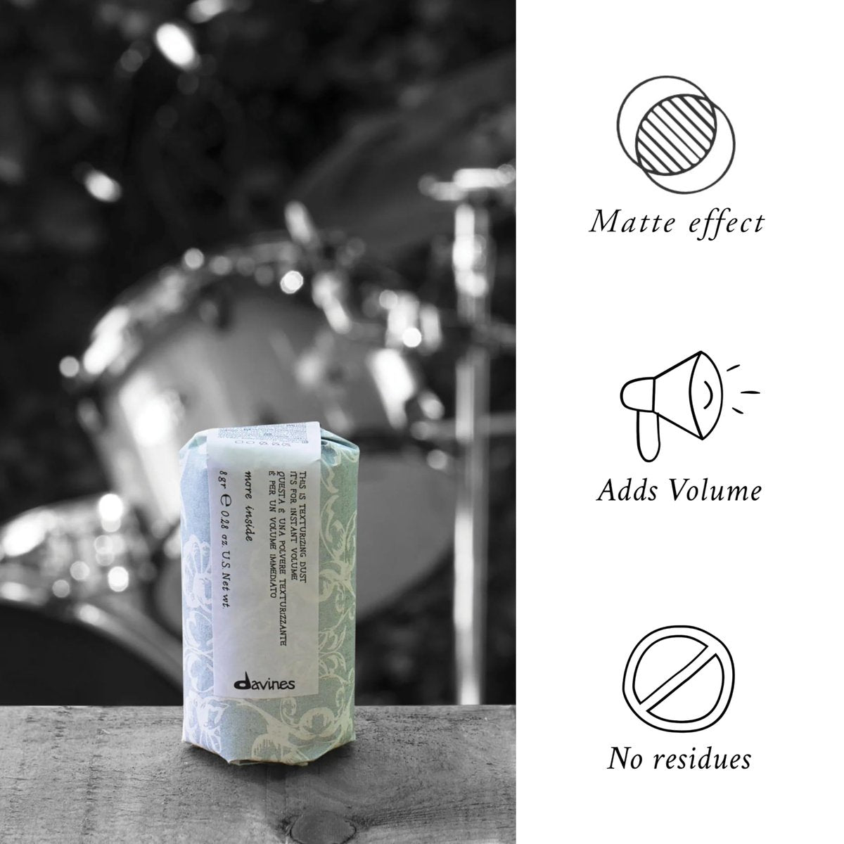 Davines This Is A Texturizing Dust Powder - Medium Hold Instant Volume for Root Lift, Matte Texture & Grip, 0.28 oz Avelisse