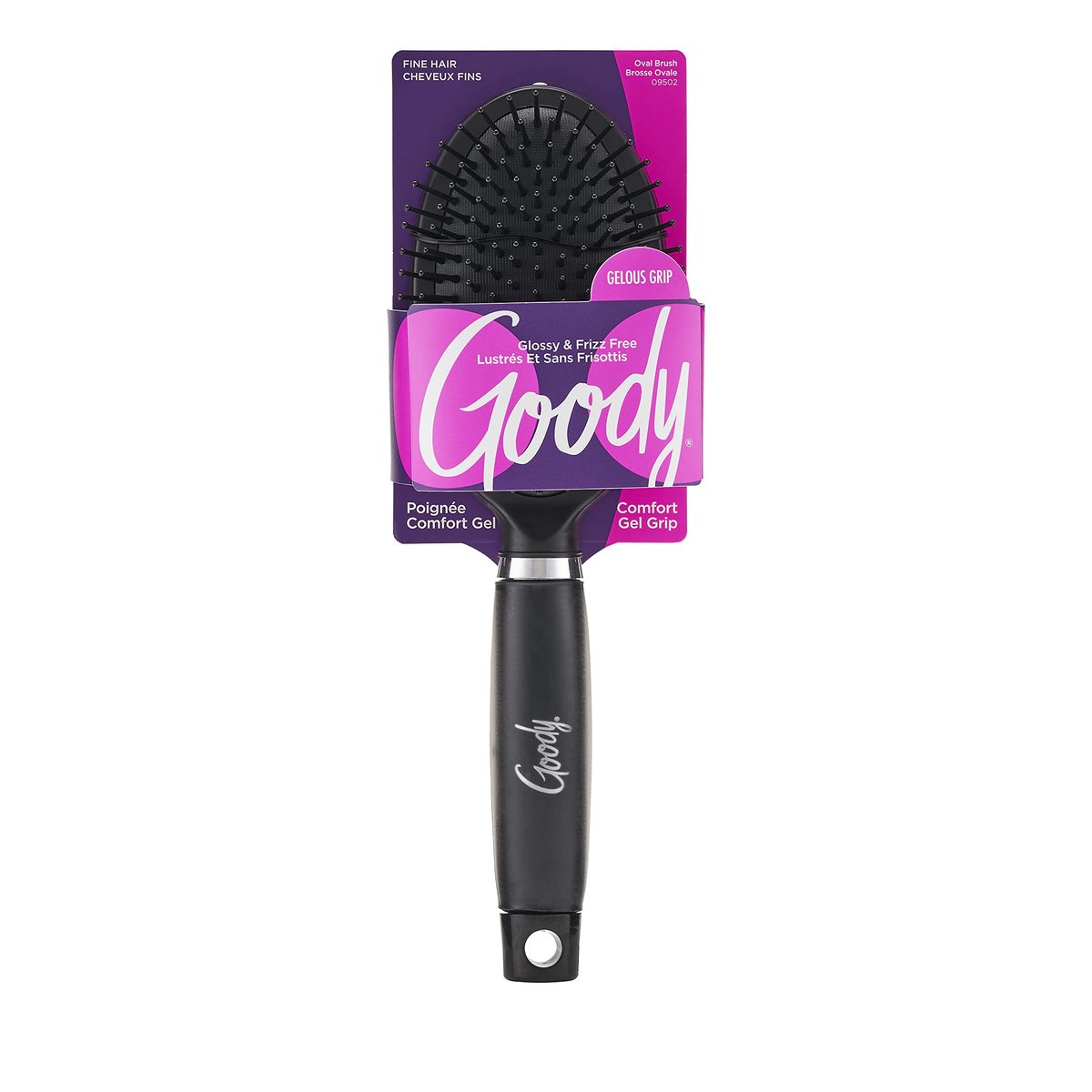 Goody Oval Hair Brush with Gelous Grip – Ion Infused Bristles for Frizz-Free Glossy Styling, Pain-Free for All Hair Types Avelisse