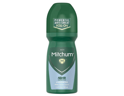Mitchum Invisible Unscented Anti-Perspirant & Deodorant Roll-On, 3.4 oz (Pack of 4) – Powerful 48-Hour Protection Avelisse