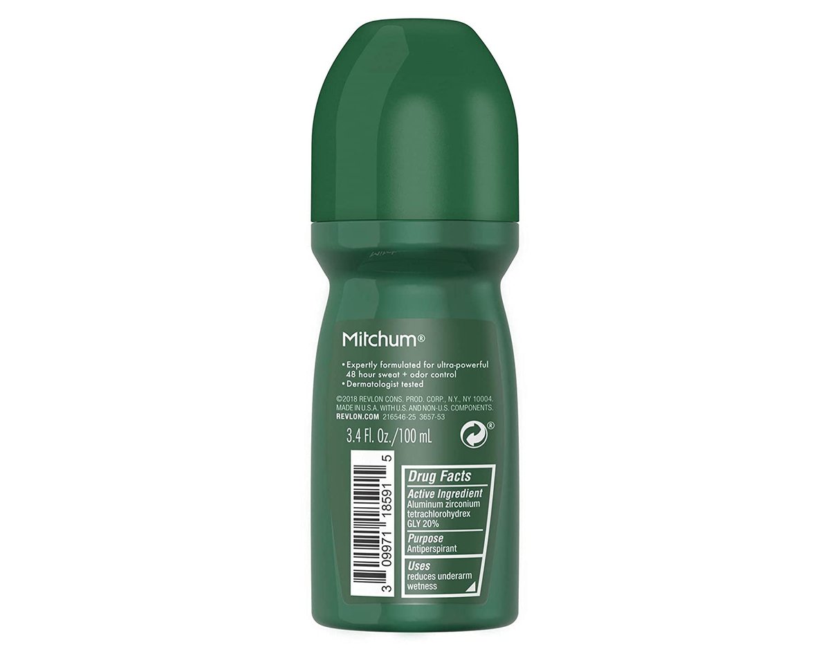 Mitchum Invisible Unscented Anti-Perspirant & Deodorant Roll-On, 3.4 oz (Pack of 4) – Powerful 48-Hour Protection Avelisse