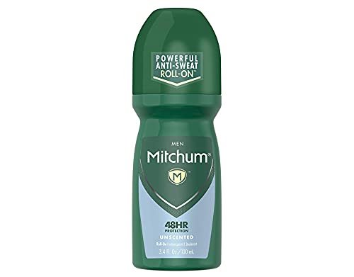 Mitchum Invisible Unscented Anti-Perspirant & Deodorant Roll-On, 3.4 oz (Pack of 4) – Powerful 48-Hour Protection Avelisse