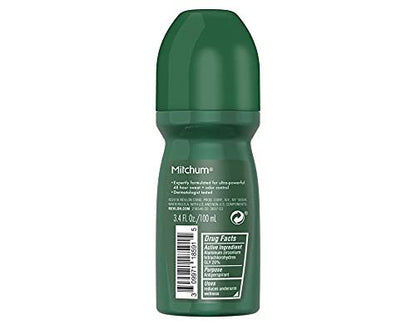 Mitchum Invisible Unscented Anti-Perspirant & Deodorant Roll-On, 3.4 oz (Pack of 4) – Powerful 48-Hour Protection Avelisse