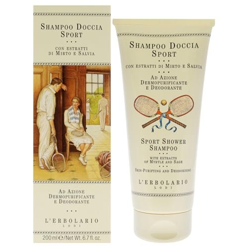 L'Erbolario Sport Shower Shampoo – Gentle 2-in-1 Cleanser for Hair and Body, Daily Use for Gym, Pool & Sauna, 6.7 oz - görsel 2