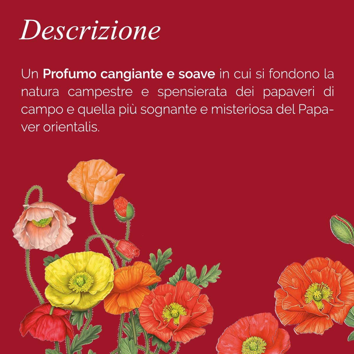 L'Erbolario Sweet Poppy Eau de Parfum - Floral Fragrance with Mandarin Orange, Red Poppy & Amber - 1.6 oz - görsel 5