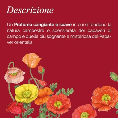 L'Erbolario Sweet Poppy Eau de Parfum - Floral Fragrance with Mandarin Orange, Red Poppy & Amber - 1.6 oz - görsel 6