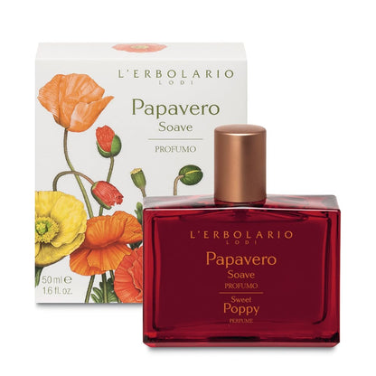 L'Erbolario Sweet Poppy Eau de Parfum - Floral Fragrance with Mandarin Orange, Red Poppy & Amber - 1.6 oz