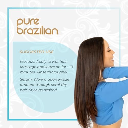 Pure Brazilian 4-Piece Essential Travel Size Kit: Anti-Frizz Shampoo, Conditioner, Serum & Masque Avelisse