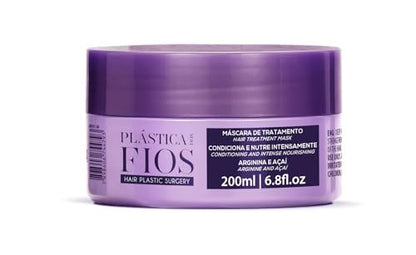 CADIVEU Home Care Line - Plastica Dos Fios Keratin Hair Smoothing Set (4 Piece): Brazilian Keratin Shampoo, Conditioner, Treatment Mask, Hair Primer Avelisse