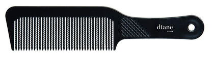 Diane Flat Top Clipper Comb – Fine Tooth Hair Cutting & Styling Tool for Women, Men, Barbers (Black, 9.5 Inches) D7024