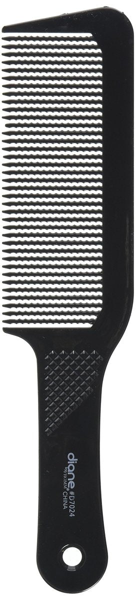 Diane Flat Top Clipper Comb – Fine Tooth Hair Cutting & Styling Tool for Women, Men, Barbers (Black, 9.5 Inches) D7024 - görsel 1