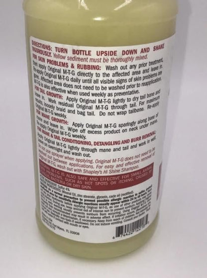 Shapley's Original M-T-G Skin Treatment & Mane and Tail Detangler - 32 oz Avelisse