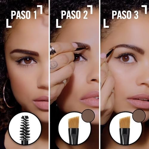 Rimmel Brow This Way Sculpting Kit - Dark Brown - Eyebrow Powder & Wax for Perfectly Defined Brows - görsel 8